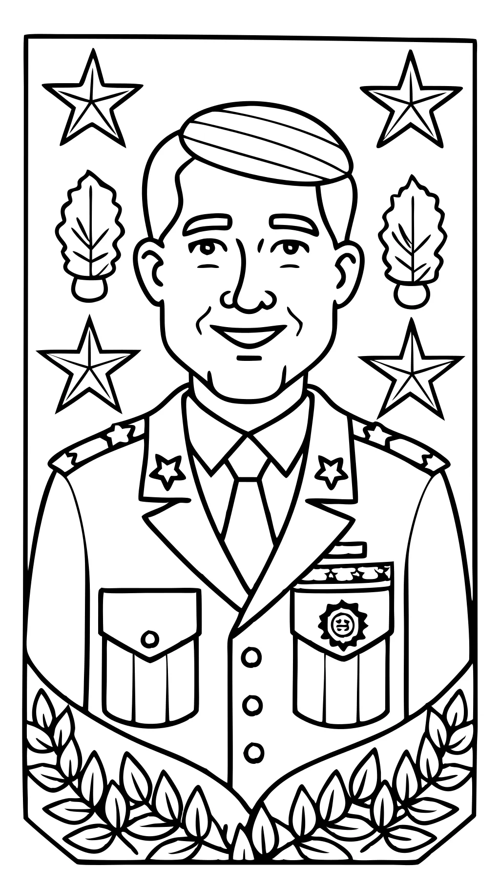 coloring pages a drawing of a veteran